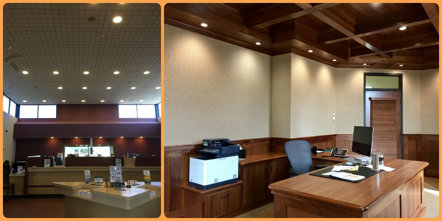 Horizon Bank office lighting
